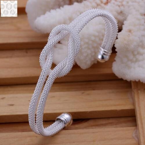 B091 Free Shipping! SGS Test Past Latest Trendy Classic Silver color plated jewelry Hot sell Bangle Wholesale Price