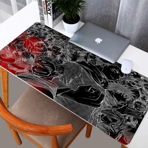 Anime Jujutsu Kaisen 80x30cm XL Locking Edge Large Gaming Mouse Pad Computer Gamer CS GO Keyboard Mouse Mat Desk Mousepad for PC