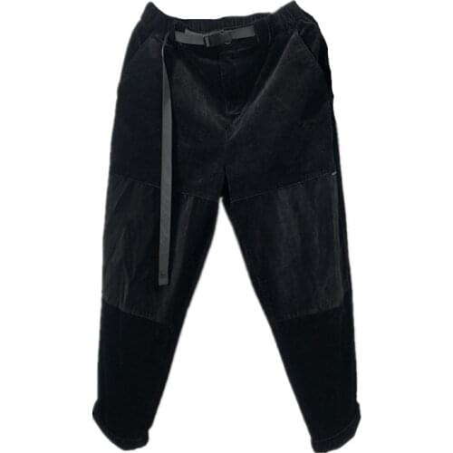 Owen Seak Men Casual Cargo Harem Pants High Street Wear Hip Hop Ankle Length Mens Clothing Sweatpants Autumn Black Pants