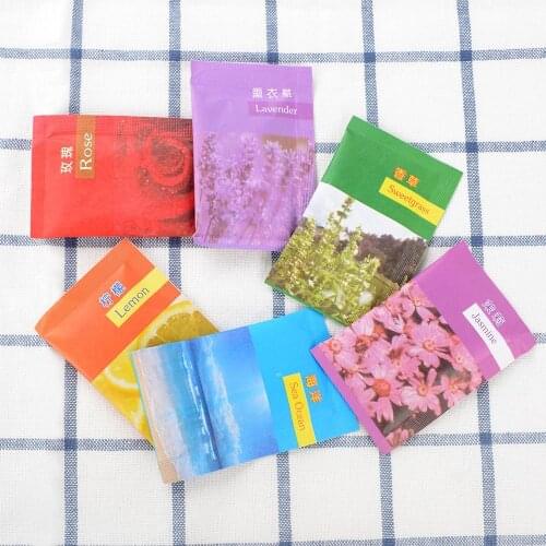 10Pcs Air freshening Paper Bag Fragrance Scented Pocket Incense Closet Sachet for vacuum cleaners car shoe cabinets