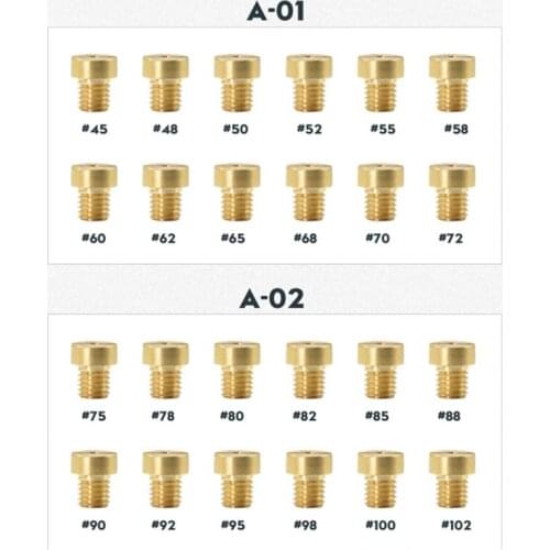 Dellorto Series PHBG AD 12 Piece Sets Motorcycle Copper Carburetor Main Measuring Hole And Main Nozzle
