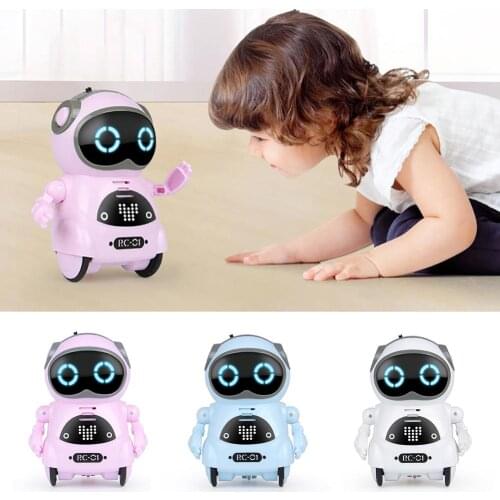 Mini Pocket Robot Voice Control Chat Record Sing Dance Interactive Kids Toy Telling Story Mini RC Robot Toy