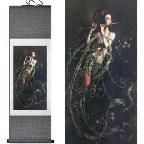 Pretty girl painting Chinese Art Painting Home Office Decoration fairy painting beautyfull woman painting