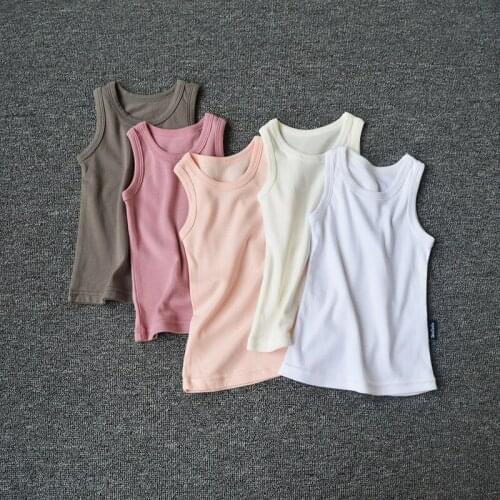 Pattern Men And Women Baby Pure Cotton Small Vest Neutral Whorl Elasticity Sleeveless T Pity Self-cultivation Jacket 1-5 Year