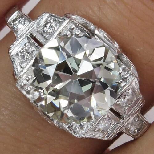 Fashon Jewelry Round Cut White Zircon Rings for Wedding Engagement Ring Set Gifts