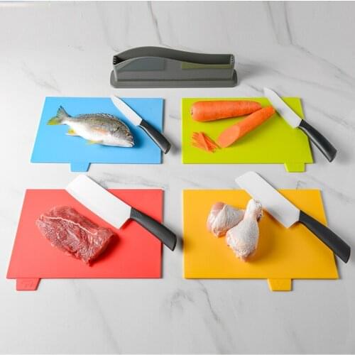 Creative Kitchen Thickened Classification Cutting Board Multifunctional PP Plastic Cutting Board Set Household