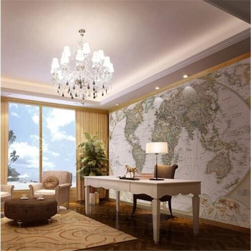 Beibehang papel de parede Mural Dolly mural fashion world map wallpaper background wall para quarto wallpaper for walls 3 d