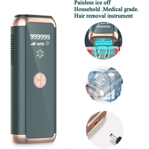 New Freezing Point Pulsed Laser Hair Remover Legs Bikini Arm Armpits Epilator for Women and Men Household Medical Level