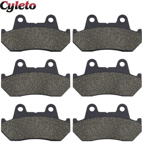 Cyleto Motorcycle Front and Rear Brake Pads for HONDA CB 500 CB500 Turbo 1982 VF500F VF 500 Interceptor 1981 1982