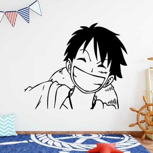 Custom monkey d luffy Wall Mural Removable Wall Decal Removable Vinyl Mural Wallpaper Wall Decal Home Decor