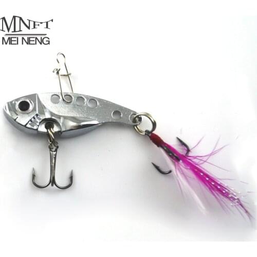 MNFT 2 PCS/Pack VIB 7.5G Zinc Alloy Hard Fishing Road Sub Lure VIB Bait with Treble 2 Hooks Silver & Golden Colors Options