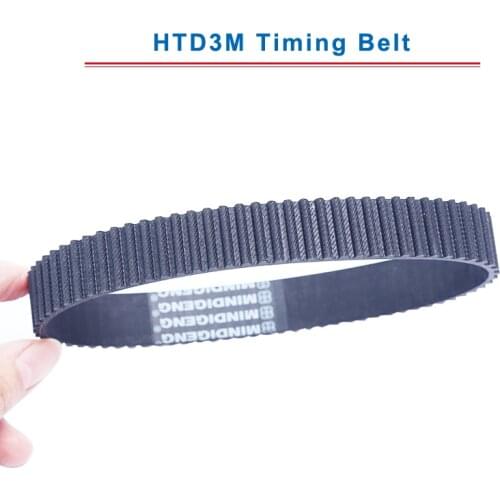 HTD3M Timing Belt with circular teeth 3M-375/378/381/384/387/390/393/396/399/402 teeth pitch 3mm belt width 10/15 mm
