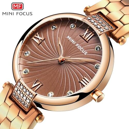 MINI FOCUS Top Brand Luxury Ladies Watch For Women Fashion Watches 2020 Snake Stainless Steel Strap Crystal Elegant часы женские