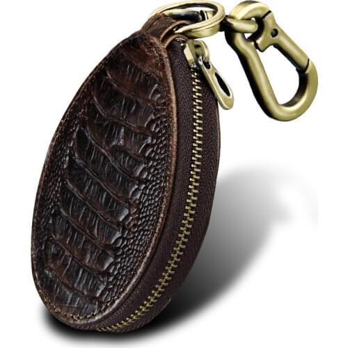 Luxury Handmade Key Holder Men Genuine Leather Key Holder Leather Key Wallet Keychain Housekeeper Women Smart Key Case Organizer