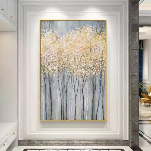Handmade New Large Size Gold Paintings Abstract Oil Painting Canvas Paintings Art Wall Picture For Home Living Room Wall Decor