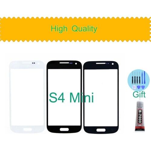 S4Mini TouchScreen For Samsung Galaxy S4 mini i9190 i9195 i9192 Touch Screen Front Panel Glass Lens Outer LCD Glass Replace