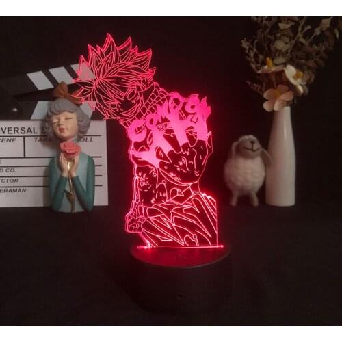 Fairy Tail Led Light Anime Figure for Home Decoration Birthday Gift Manga 3D Night Lamp Natsu Dragneel Fairy Tail