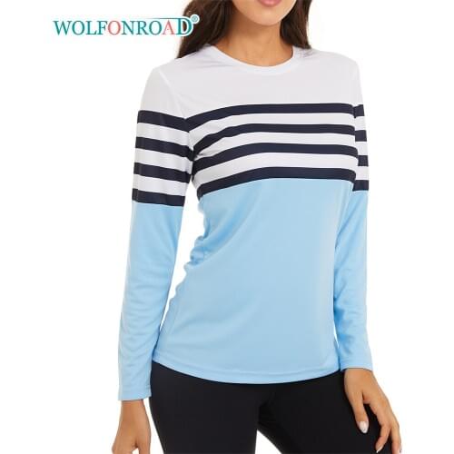 WOLFONROAD Womens Sun Protection UPF50+ UV Shirts Sun Block Outdoor Sport Tops Anti-UV Long Sleeve Casual T-Shirts Blouses Girls