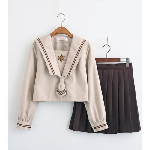 Japanese Uniforms Navy Sailor Suit For Women Kansai Students Long/short sleeve Costume School Uniform For Girls