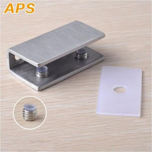1PCS 304 Stainless Steel Clamps Clips Support Brackets 8-12 Mm Glass Clamp Hardware Glass Holder Cabinet Clips