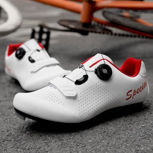 Road Bike Winter Lock Shoes Mens Lock-free Riding Shoes Hard-soled Anti-skid Mountain Bike Shoes Womens Lock-free Power Leisur
