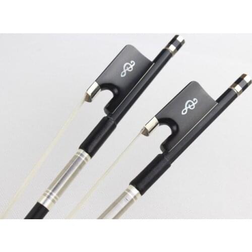 1pc new black Carbon fiber cello bow 4/4 Ebony Frog white horse hair