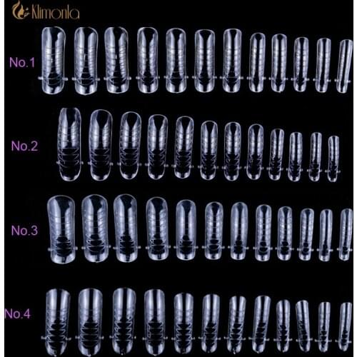 120Pcs Building Mold Nail Tips Dual Form Plastic False Fake Nails Reusable Tool Full Cover Nail Extension For Mutiple Nail Shape