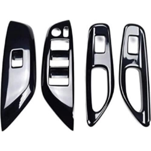 ABS Chrome Car Door Window Armrest Switch Control Panel Cover Trim Moulding Fit For Toyota Yaris CROSS 2020-2021