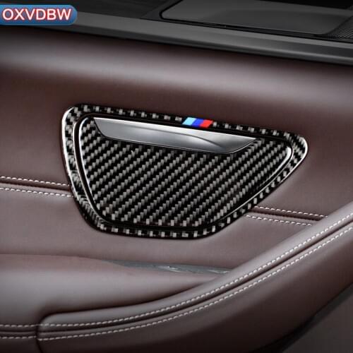 Car interior accessories Carbon Fiber Cigarette Lighter Ashtray Decoration Covers Trim stckers For BMW G30 5 Series 2018