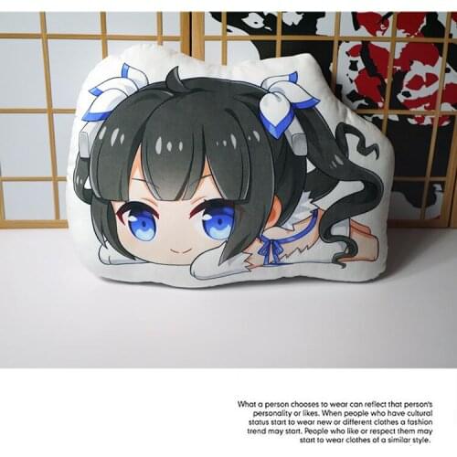 Anime Dungeon ni Deai o Motomeru no wa Machigatte Iru Darouka pillow toy short plush stuffed cute doll toy gift