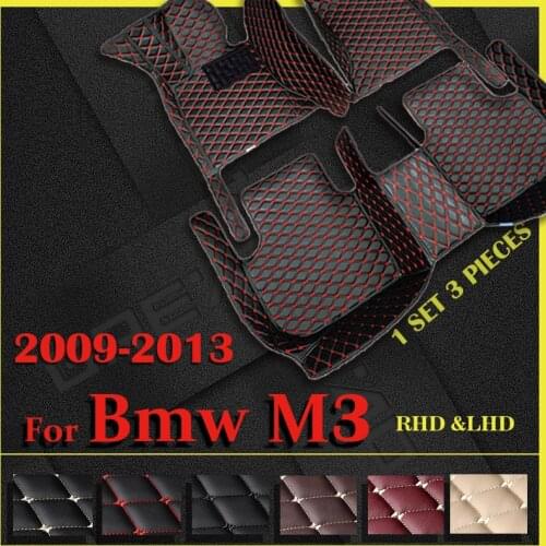 Car floor mats for BMW M3 Sedan(TWO DOOR) 2009 2010 2011 2012 2013 Custom auto foot Pads automobile carpet cover