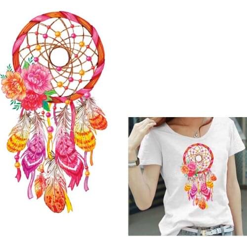 Colorful Flower Applique Heat-Adhesive Sticker Iron-on Transfer For Clothing Used Washable Clorhing Stickers Decor Transfer DIY