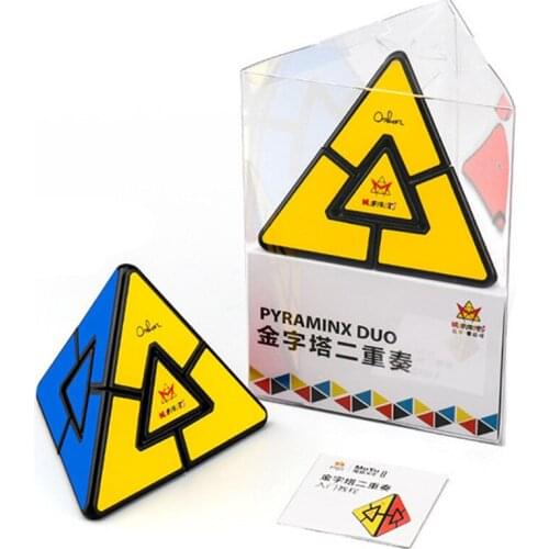 Moyu 2x2 Double pyramid cube black sticker 2 layers professional speed cubo magico kid educational toy gift adult gift 2x2 cubes