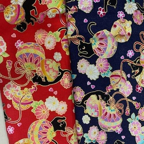 2 Sizes Flower Printed Cotton Patchwork Fabric DIY Handmade Crafts Sewing Clothing Dress Pillow Decoration Material