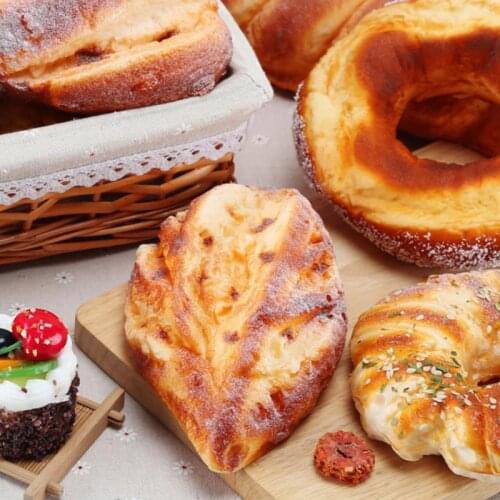Soft Bread Artificial bread fake food squishy cakes Simulation Model Soft PU bread Fake Cake Bakery Photography props Decor