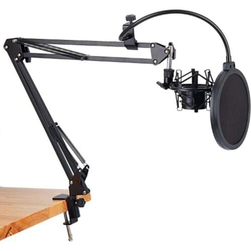 Microphone Scissor Arm Stand Holder Tripod Microphone Stand Desktop A Spider NB35 Live Cantilever Bracket Universal Shock Mount