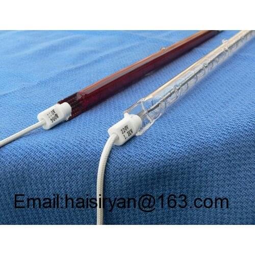 Customize ruby IR emitter medium wave heater bulb heat pipe halogen quartz infrared heating lamps for paint drying