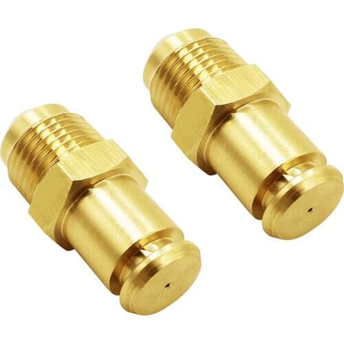 MENSI 3/8" Male Flare X 0.55" Slotted Nut Orifice Nozzle Adapter for 1lb Propane Camper Grill