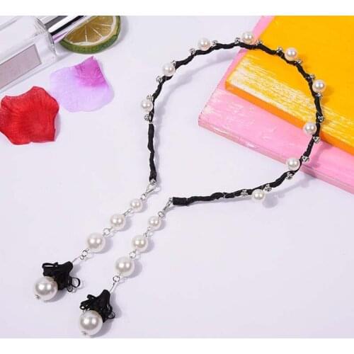 Cute Girls Childs Rhinestone Headband Hair Band Female Fake Earrings Tassel Hairpin Headwear Hair Accessories Birthday Gift