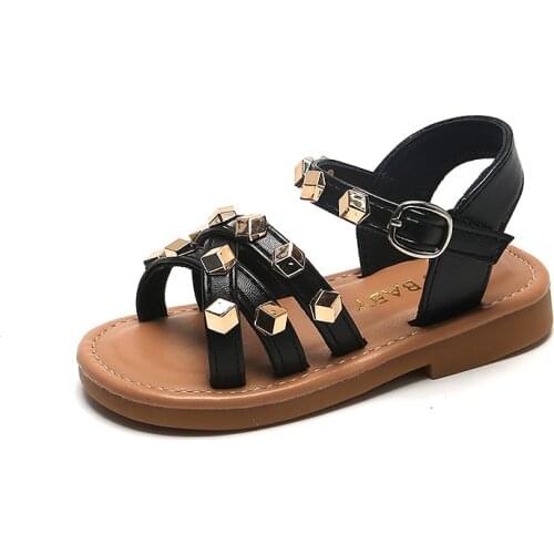 New Summer Girl Sandals For Children Casual Leather Sandals Cartoon Bees Lovely Cherry Kids Shoe Soft Little Baby Beach Slippers