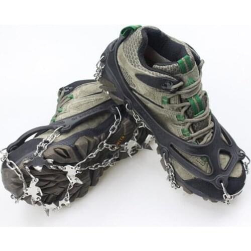 Crampons Ice Cleats for Shoes and Boots Women Men Kids Anti Slip 11 Spikes Stainless Steel Microspikes for Hiking Fishing