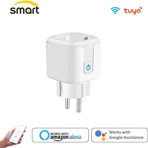 Smart Plug Socket EU 16A Power Monitor Timing Function Tuya SmartLife WiFi&Bluetooth pairing APP Control Works With Alexa Google