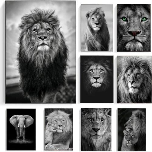 Modern Art African Lion Wild Animal Painting Prints Poster HD Pictures Printed on Canvas Used for Home Room Decor Wall Art