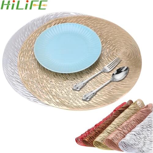 HILIFE Heat Insulation Coasters Bowl Coffee Cup Mats Creative Round PVC Home Christmas Wedding Decor