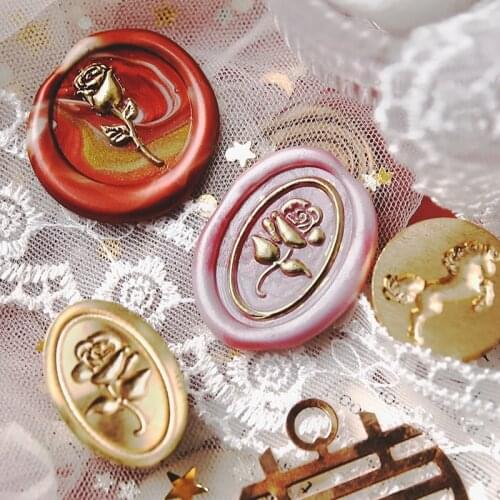 Embossed Mustang Fire Lacquer Seal Wedding Decoration Wax Stamp Envelope Sealing Hand Account Wax Seal Diameter 2.5 cm