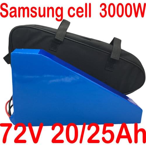 Free customs tax 72V 20AH Lithium ion battery use samsung cell 72V 21AH ebike battery 72V 2000W 3000W electric bicycle battery