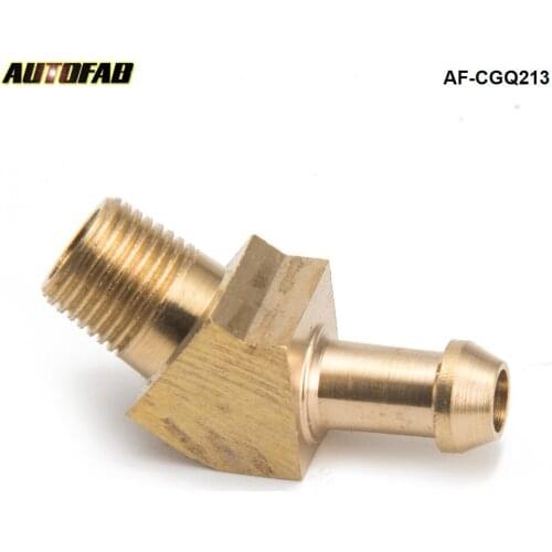Turbocharger Compressor Brass Boost Nipple Hose Fitting For Garrett T2 T258 T3 Turbo 1/8"Male NPT 45 Degree AF-CGQ213