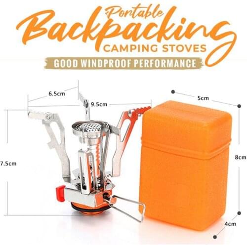Mini Camping Gas Stove Portable Folding Outdoor Backpacking Stove Tourist Equipment For Cooking Hiking Picnic Camping Stove