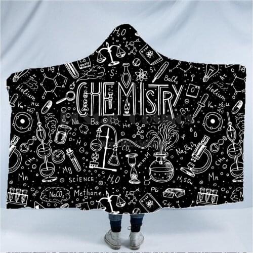 Plstar Cosmos Math science for boy Graphic funny Hooded Blanket 3D full print Wearable Blanket Adults men women style-1
