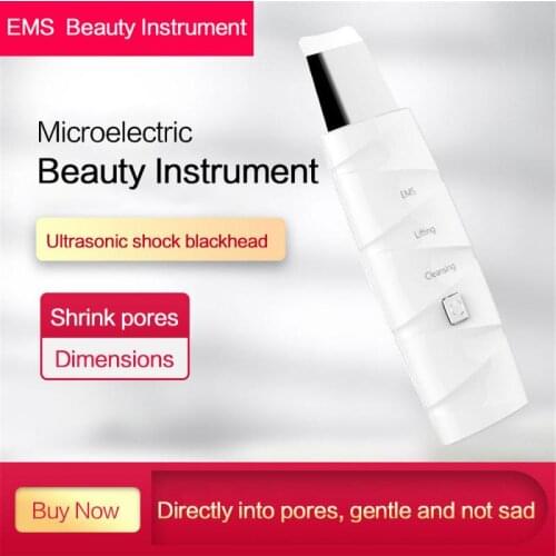 Ultrasonic Skin Scrubber Vibration Face Spatula Blackhead Remover Pore Cleaner Facial Scrubber Shovel Clean Cavitation Peeling
